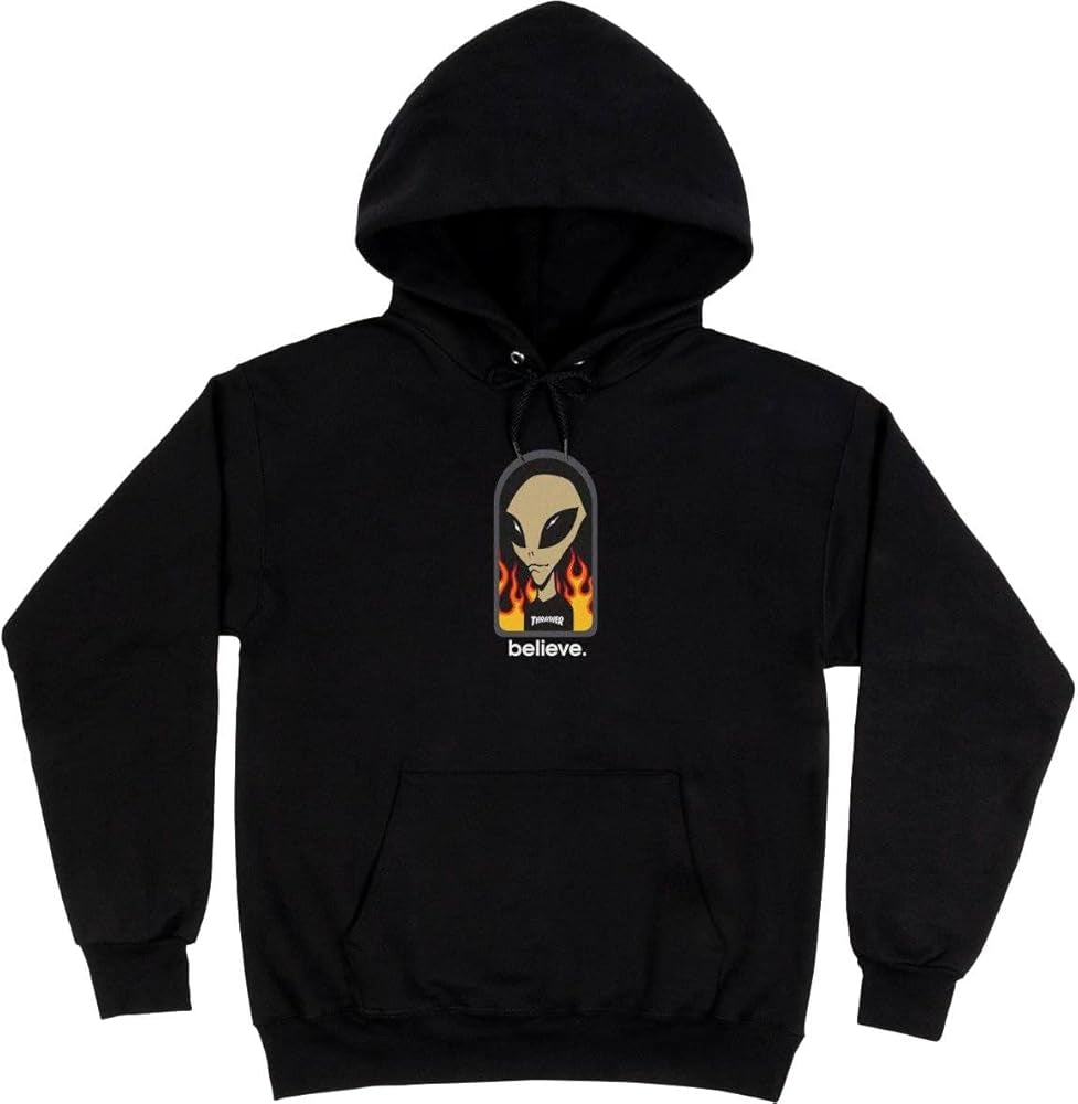 Thrasher x Alien Workshop 'Believe' Hoodie - Black-1