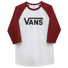 Vans 'Classic Raglan' Tee White/Red-1