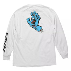 Santa Cruz 'Screaming Hand' L/S Tee - White-2