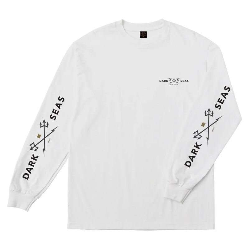 Dark Seas 'Headmaster' L/S Tee - White-1