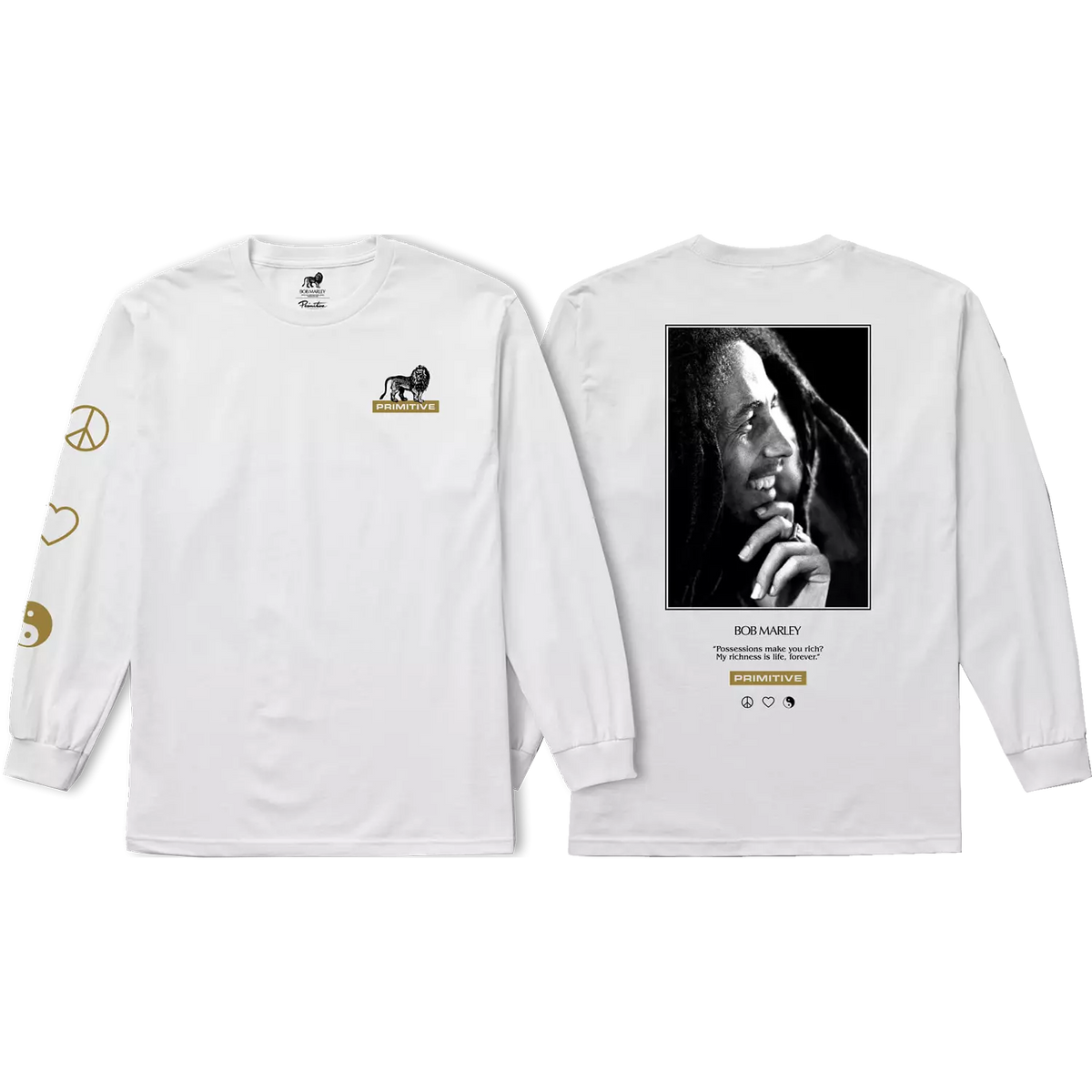 Primitive 'Life Forever' L/S Tee - White-1