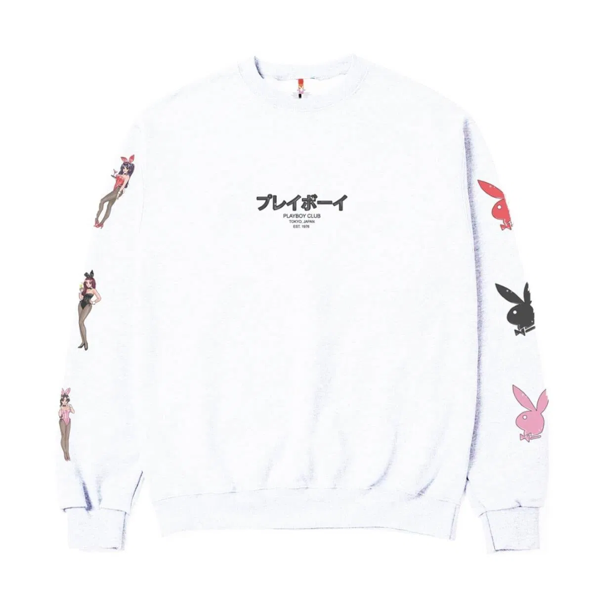 Color Bars x Playboy 'Happy Hour' L/S Tee - White-1