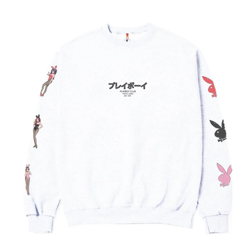 Color Bars x Playboy 'Happy Hour' L/S Tee - White-1