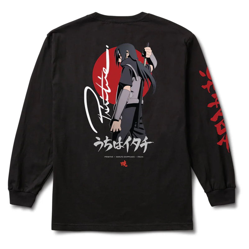 Primitive x Naruto 'Itachi Warning' L/S Tee - Black-1