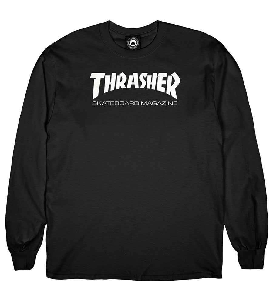 Thrasher 'Mag Logo' L/S Tee - Black-1