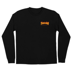 Thrasher x Santa Cruz 'Flame Dot' L/S Tee - Black-1