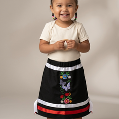 Infants Embroidered Flowers Ribbon Skirt-4