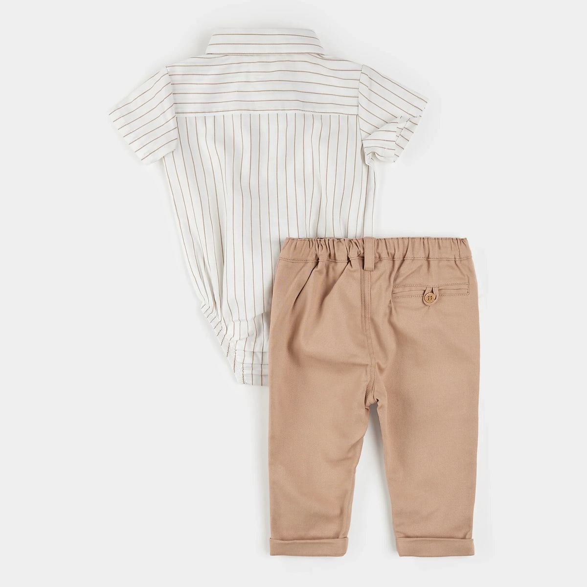 Striped Shirt and Pants 3pc Poplin Set | Petit Lem-3