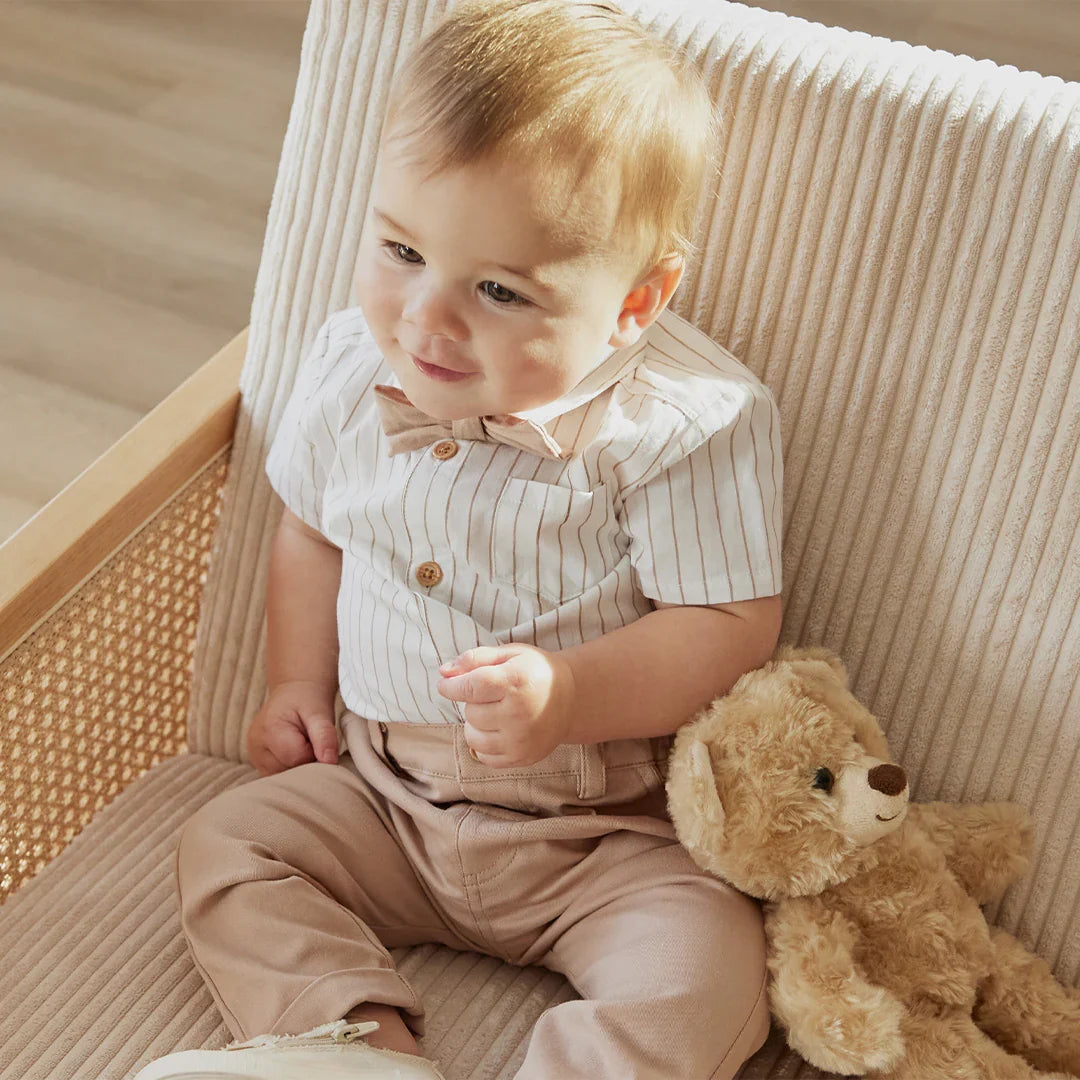 Striped Shirt and Pants 3pc Poplin Set | Petit Lem-4