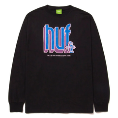 HUF 'Bookend' L/S Tee - Black-1