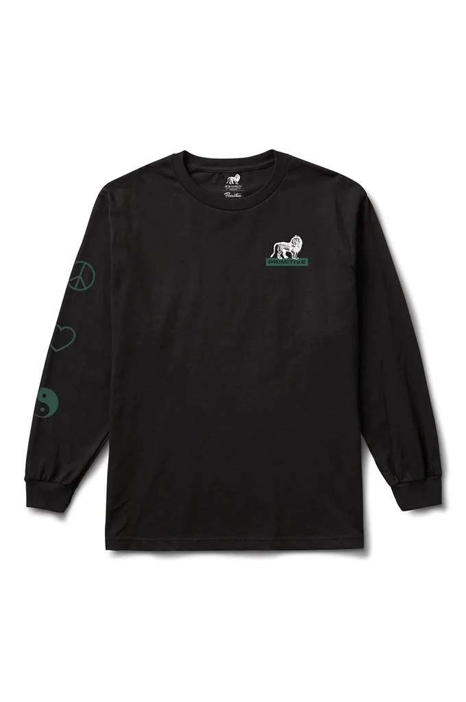 Primitive x Bob Marley 'Life Forever' L/S Tee - Black-1