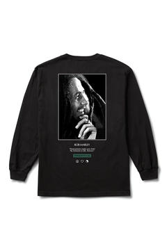 Primitive x Bob Marley 'Life Forever' L/S Tee - Black-2