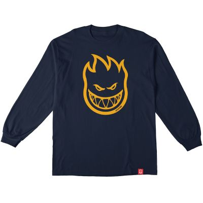 Spitfire 'Big Head' L/S Tee - Navy/Gold-1
