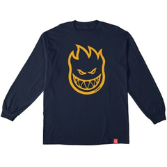 Spitfire 'Big Head' L/S Tee - Navy/Gold-1