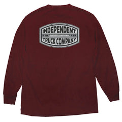 Independent 'ITC Curb' L/S Tee - Burgundy-2