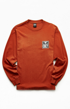 Obey 'Eyes Icon 2' L/S Tee - Bombay Brown-1