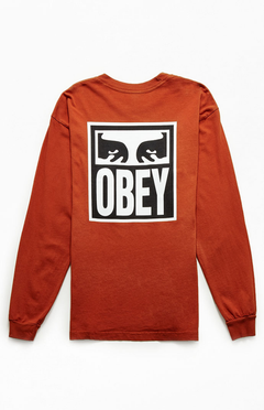 Obey 'Eyes Icon 2' L/S Tee - Bombay Brown-2