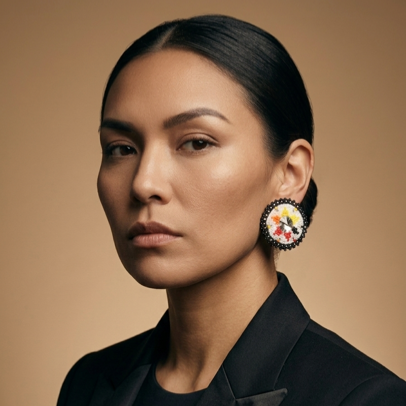 Beaded Halo Studs-1