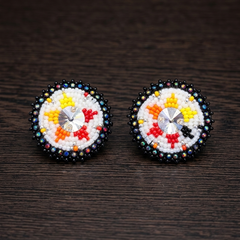 Beaded Halo Studs-2