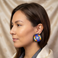 Beaded Halo Studs-6