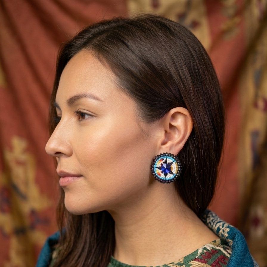 Beaded Halo Studs-3
