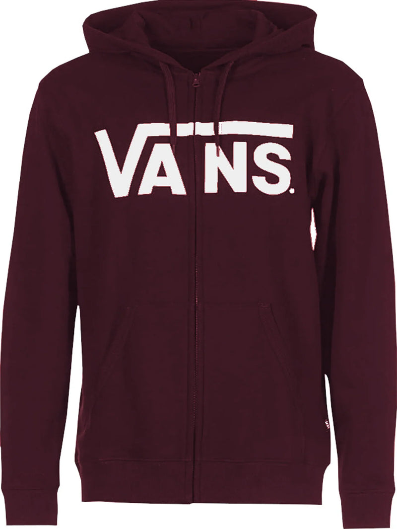 Vans 'Classic' Zip-Up Hoodie - Burgundy-1