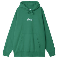 Obey 'Lowercase Embroidered' Hoodie - Palm Leaf-1