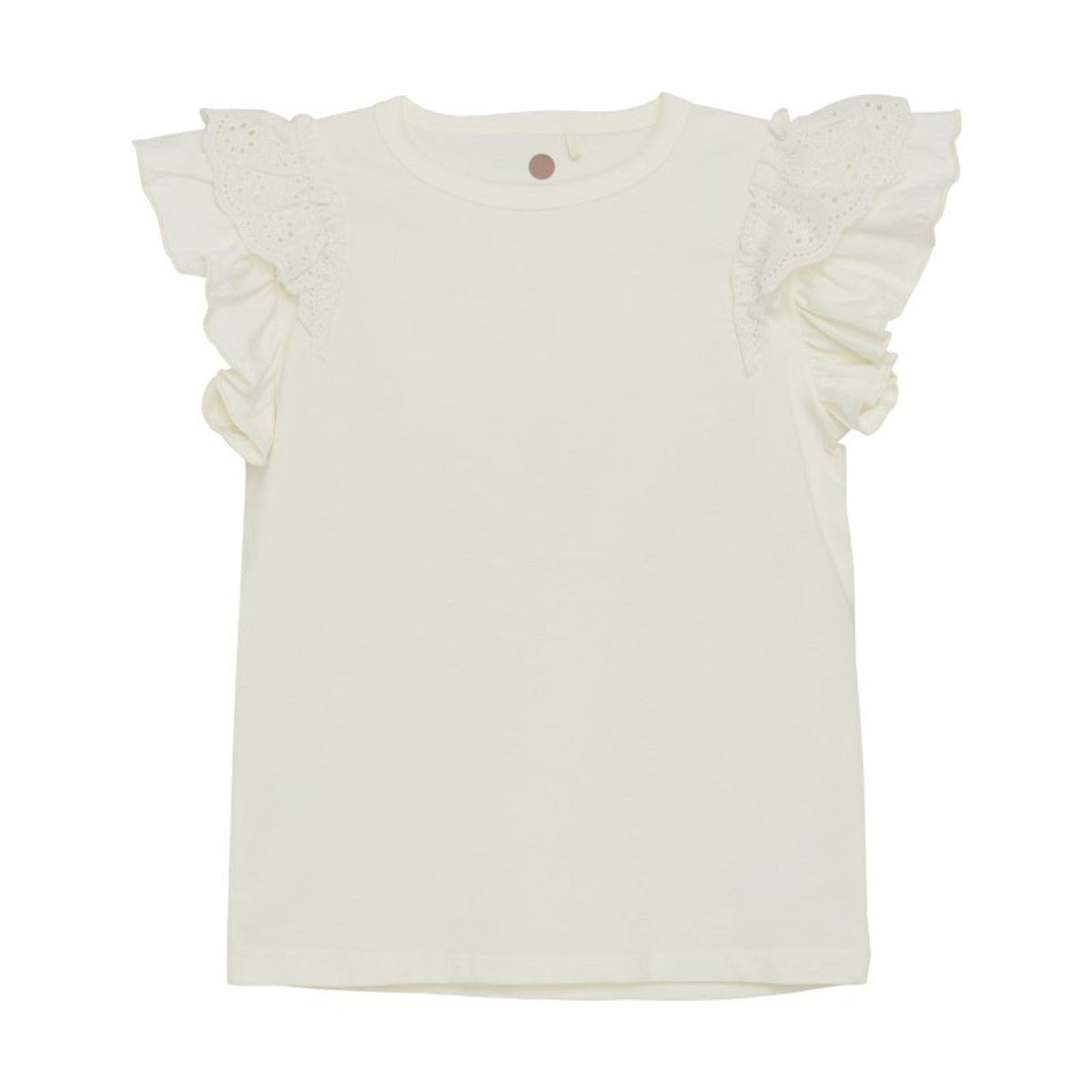 Kid Girl T-shirt SS | Egret | En Fant-1