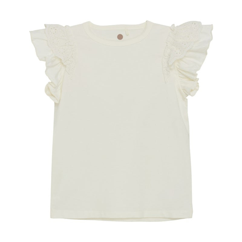 Kid Girl T-shirt SS | Egret | En Fant-1