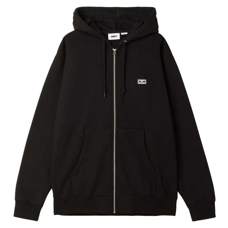 Obey 'Established Works' Zip-Up Hoodie - Black-1