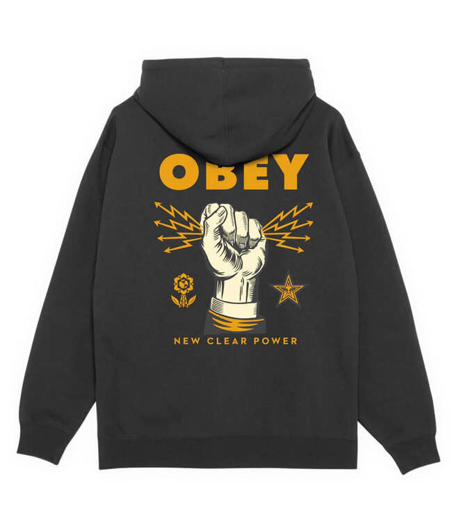 Obey 'New Clear Power' Hoodie - Black-2