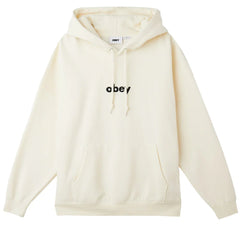 Obey 'Lowercase Embroidered' Hoodie - Unbleached-1