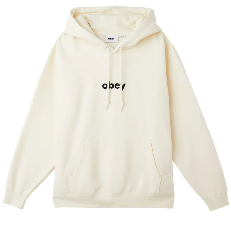 Obey 'Lowercase Embroidered' Hoodie - Unbleached-1