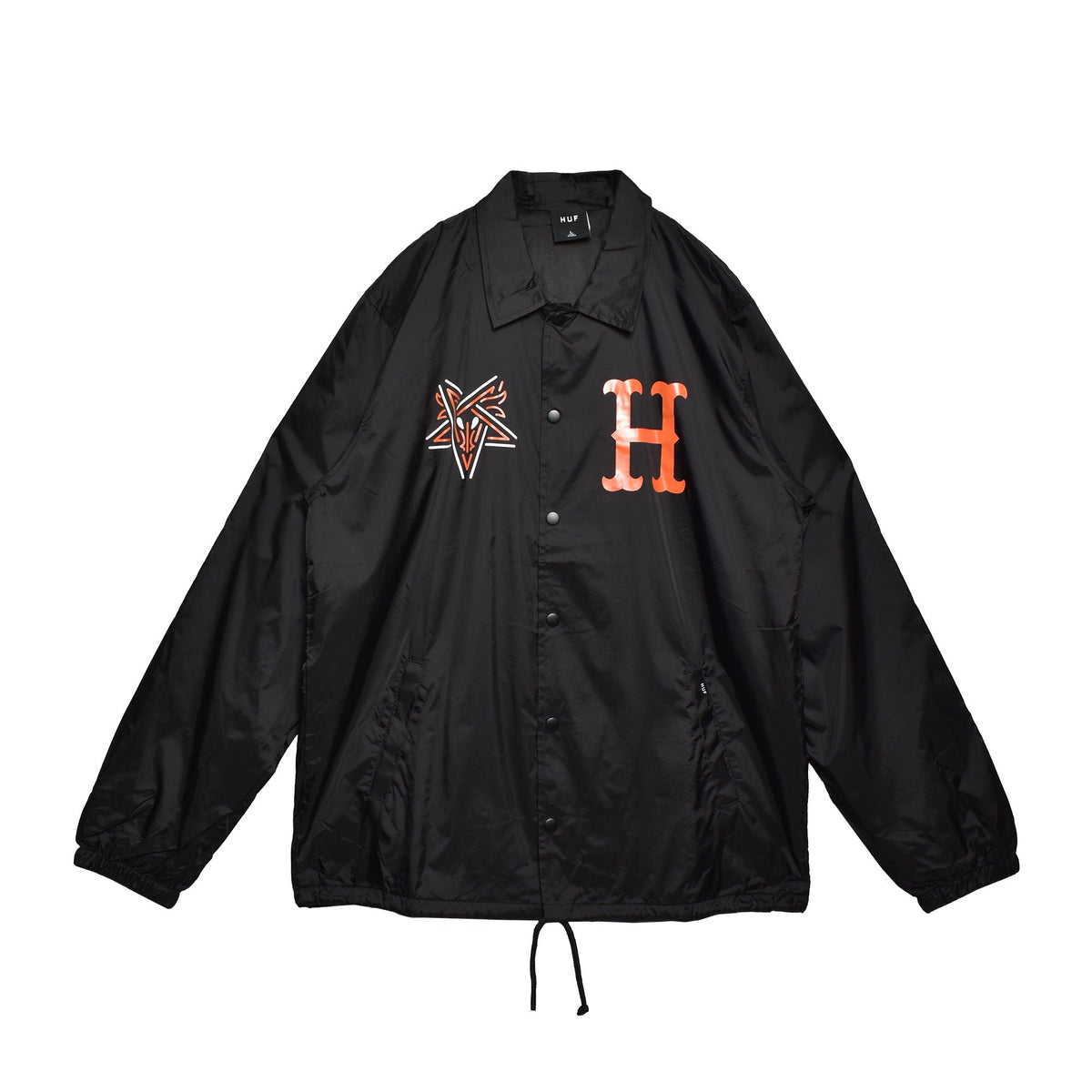 HUF X Thrasher 'Split Coaches' Windbreaker - Black-1
