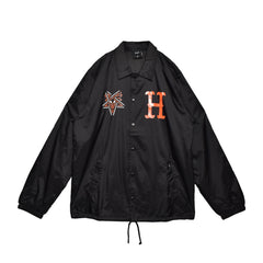 HUF X Thrasher 'Split Coaches' Windbreaker - Black-1