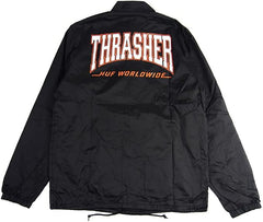 HUF X Thrasher 'Split Coaches' Windbreaker - Black-2