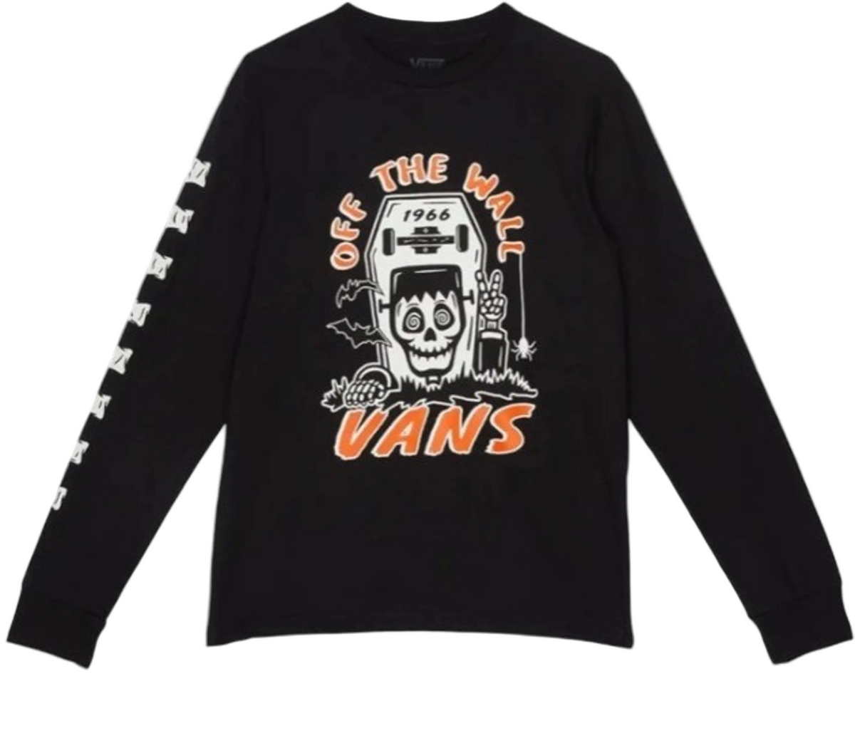Vans 'Sk8 Skull' L/S Tee - Black (KIDS)-1