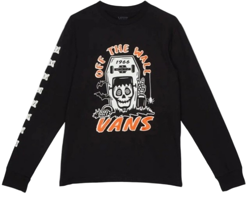 Vans 'Sk8 Skull' L/S Tee - Black (KIDS)-1