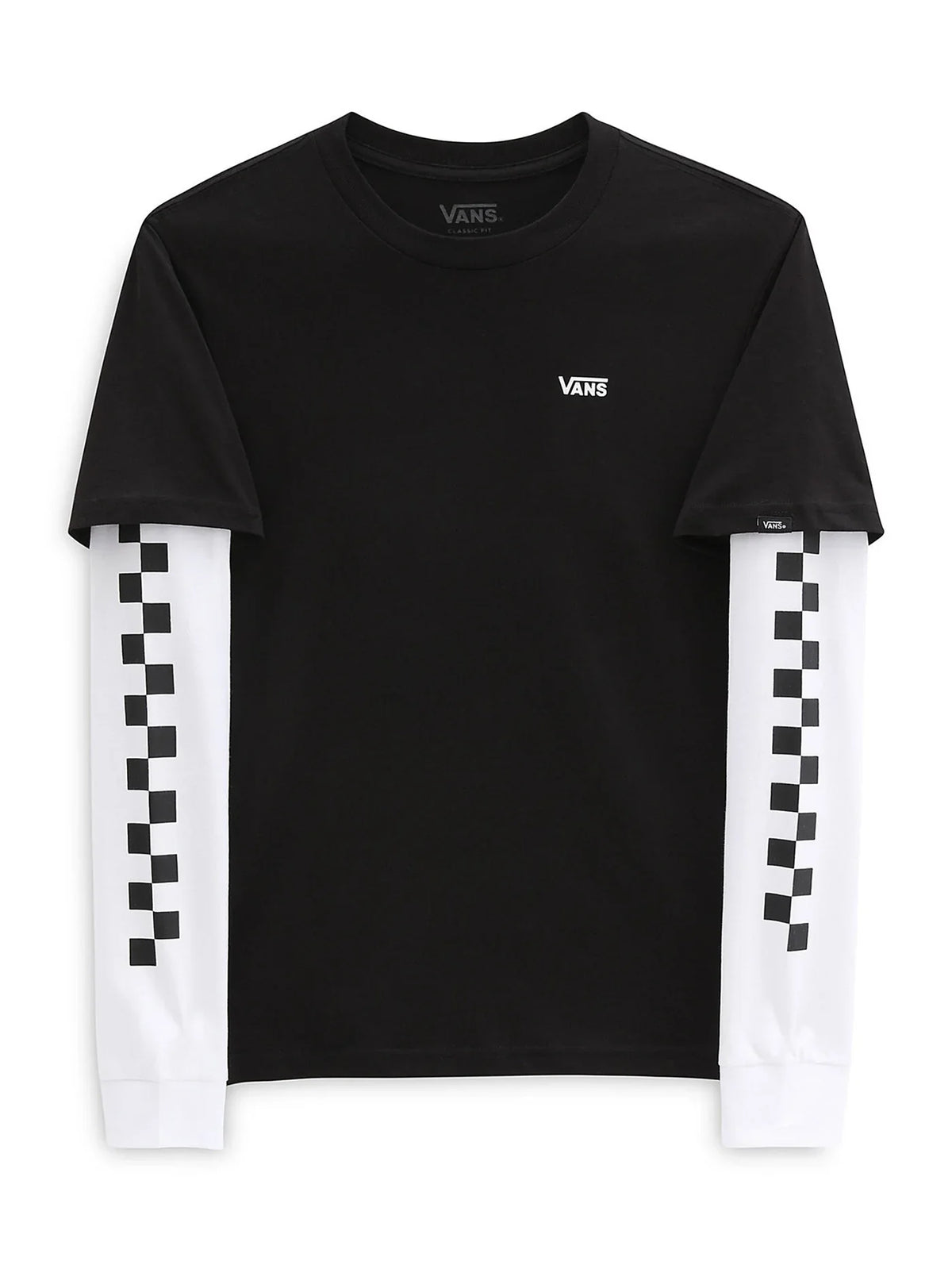 Vans 'Long Check' Twofer L/S Tee - Black (KIDS)-1