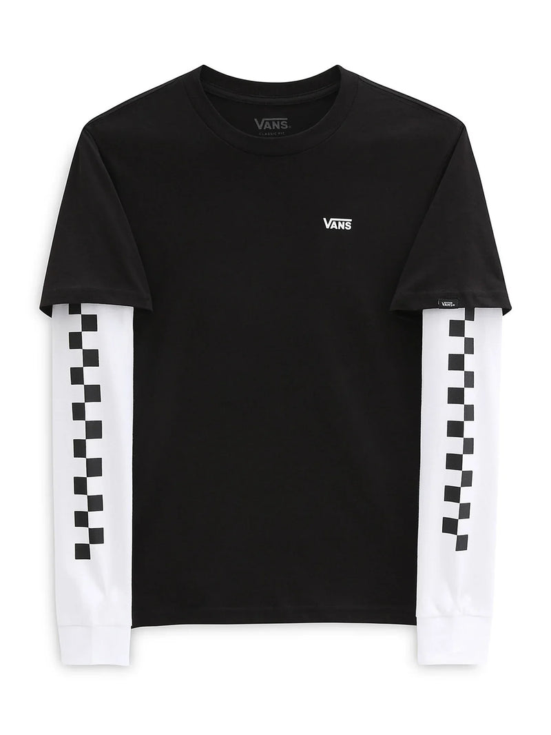 Vans 'Long Check' Twofer L/S Tee - Black (KIDS)-1