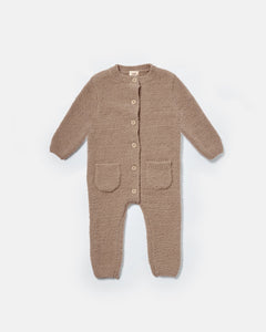Long Sleeve Romper - Fuzzy | Taupe | 7AM-1