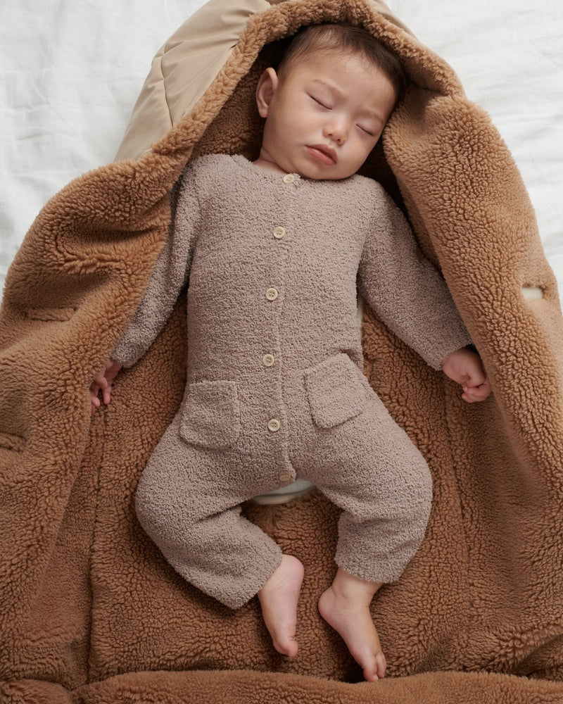 Long Sleeve Romper - Fuzzy | Taupe | 7AM-3