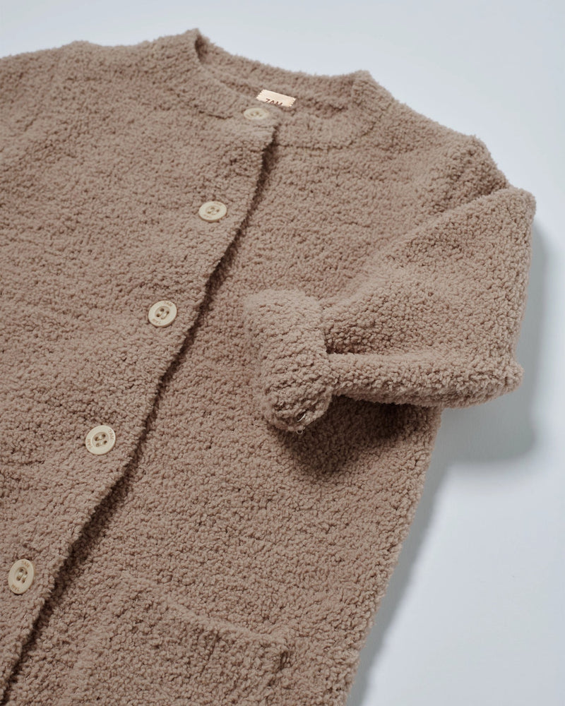 Long Sleeve Romper - Fuzzy | Taupe | 7AM-5