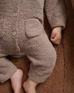 Long Sleeve Romper - Fuzzy | Taupe | 7AM-6