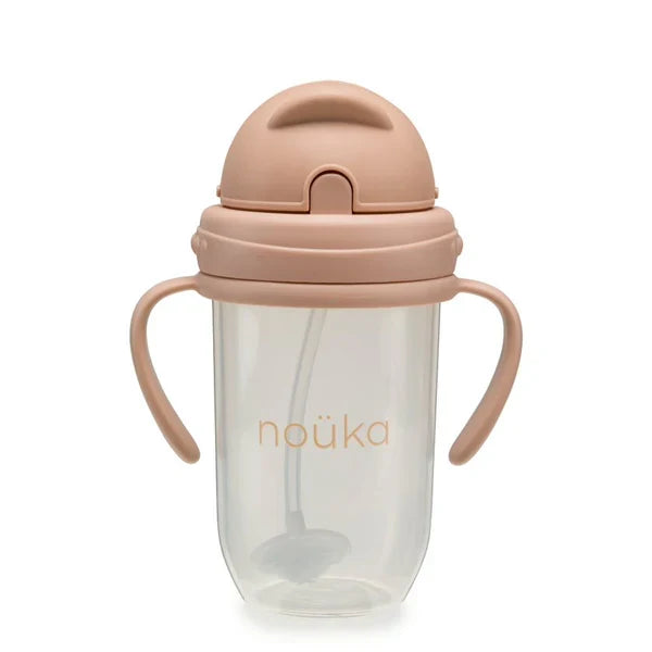 Non-Spill Weighted Straw Cup 9 oz | noüka | Soft Blush-1