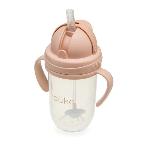Non-Spill Weighted Straw Cup 9 oz | noüka | Soft Blush-2