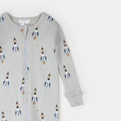 Rocket Print on Lunar Rock Convertible Sleeper | Petit Lem-2