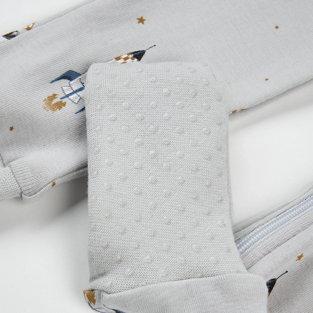 Rocket Print on Lunar Rock Convertible Sleeper | Petit Lem-3