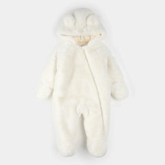 Plush Bear Playsuit | Off-White | Petit Lem-1