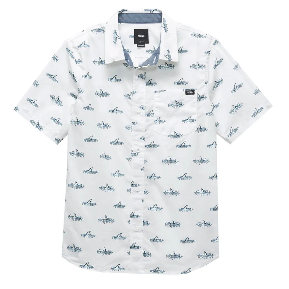 Vans 'Shark Fin' S/S Shirt - White (KIDS)-1